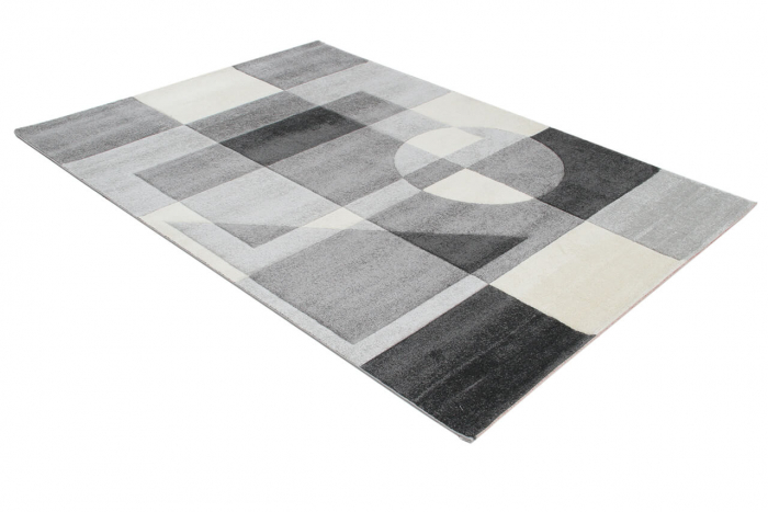 Covor contemporan geometric gri|Covoare moderne premium [3]
