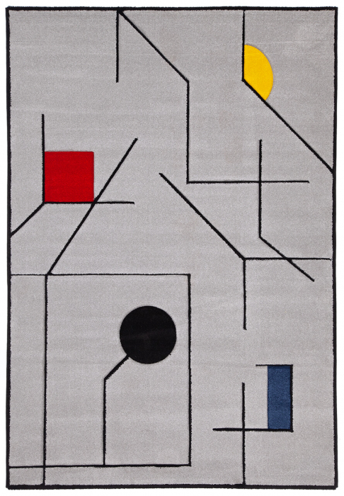 Covor contemporan geometric gri|Covoare moderne premium [1]