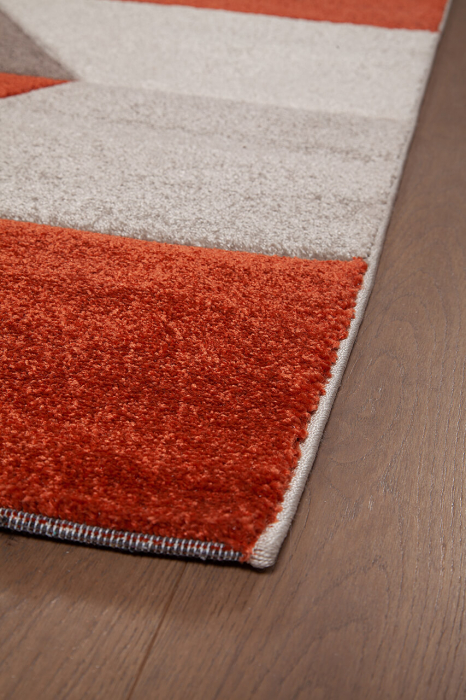Covor contemporan geometric gri ruginiu|Covoare moderne premium [4]