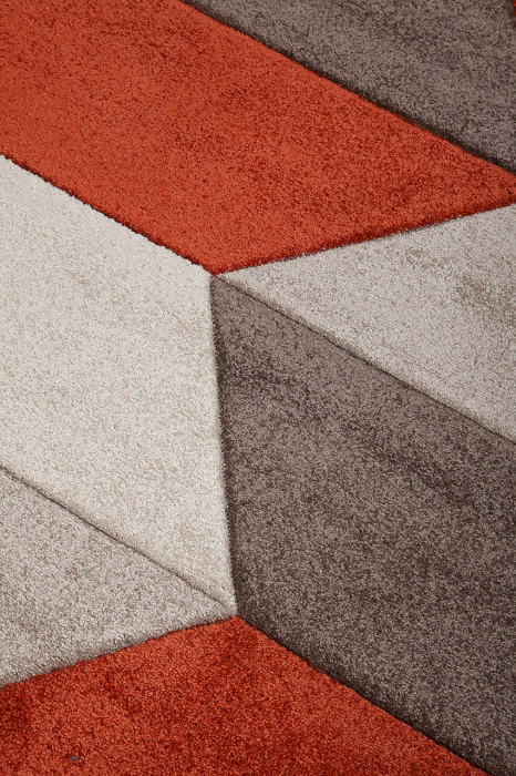 Covor contemporan geometric gri ruginiu|Covoare moderne premium [2]
