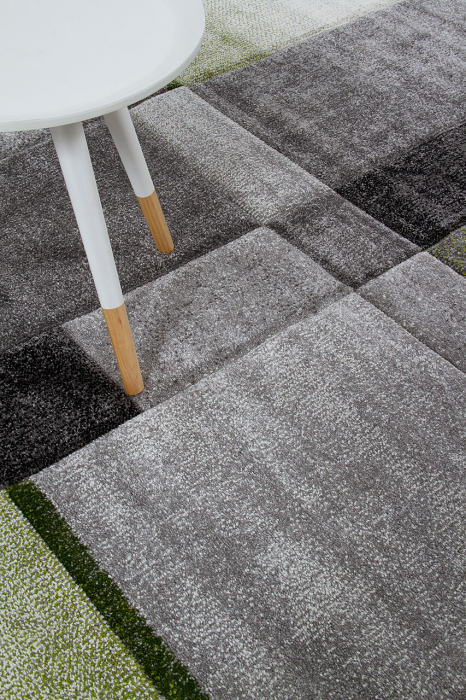 Covor modern geometric verde-gri|Covoare contemporane premium [6]