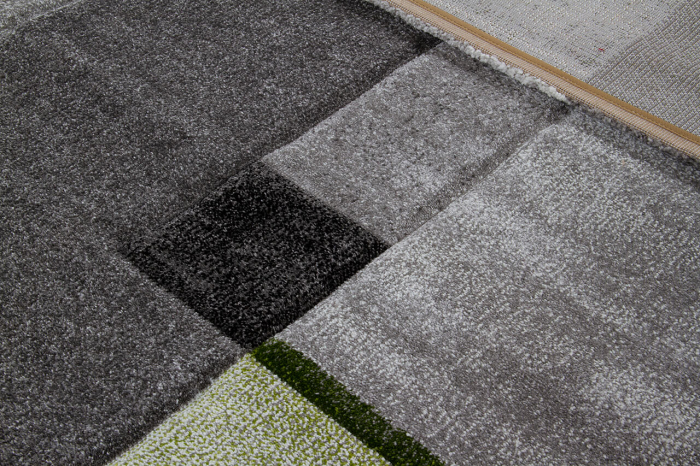 Covor modern geometric verde-gri|Covoare contemporane premium [8]