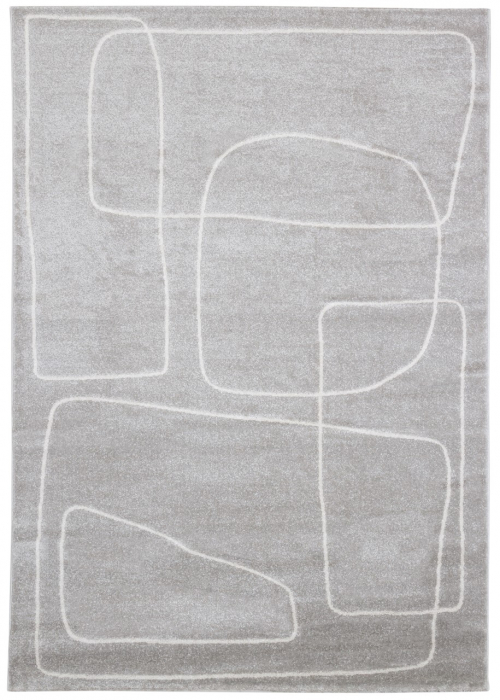 Covor modern abstract gri alb|Covoare moderne premium [1]