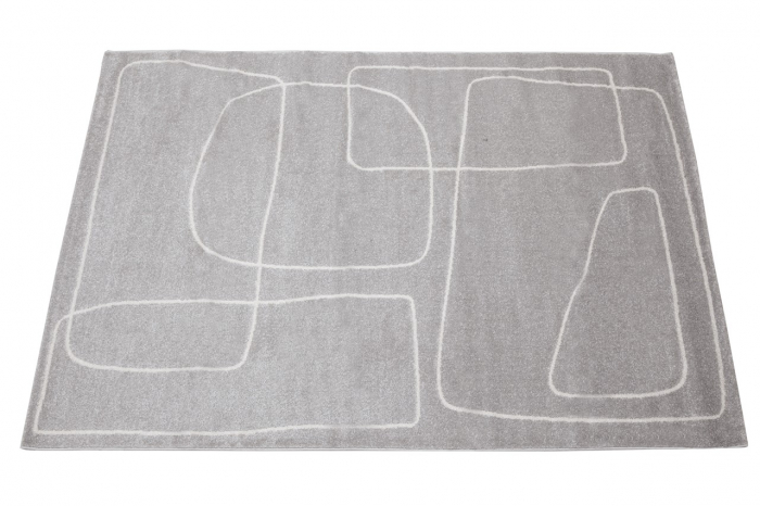 Covor modern abstract gri alb|Covoare moderne premium [3]