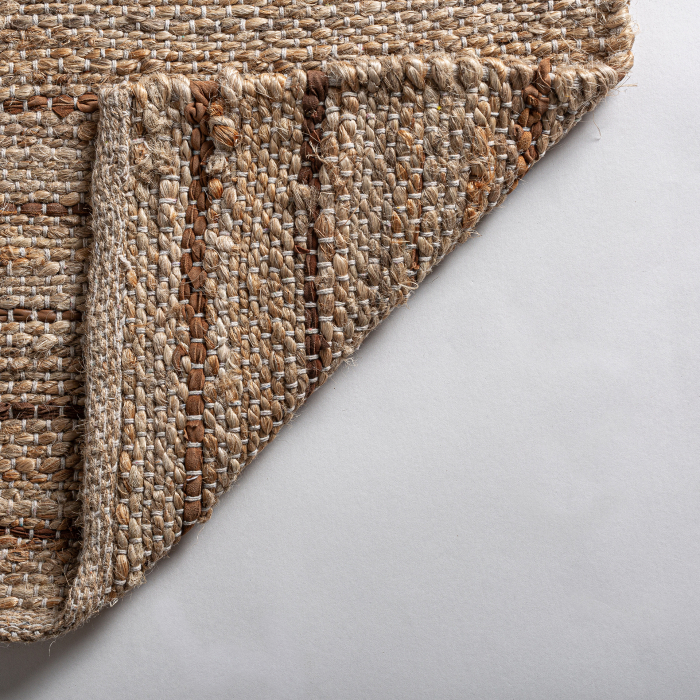 Covor boho iuta piele maro|Covoare elegante [5]