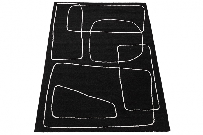 Covor modern abstract negru ivory|Covoare moderne premium [2]