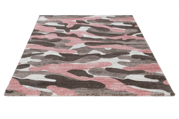 Covor modern camuflaj roz-gri|Covoare contemporane premium [8]