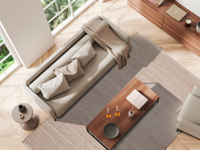 Covor rustic reversibil alb|Covoare naturale premium [8]