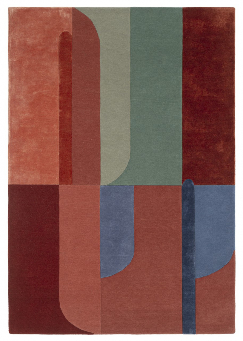 Covor modern distinctiv teracota|Covoare moderne premium [1]