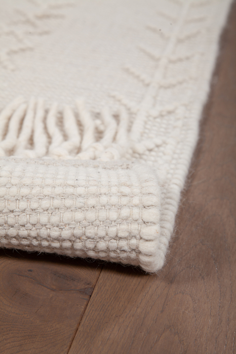 Covor rustic geometric alb|Covoare naturale premium [5]