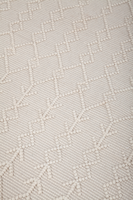 Covor rustic geometric alb|Covoare naturale premium [2]