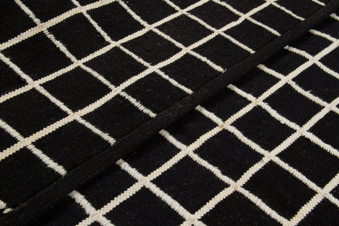 Covor kilim geometric negru-ivory|Covoare moderne premium [7]