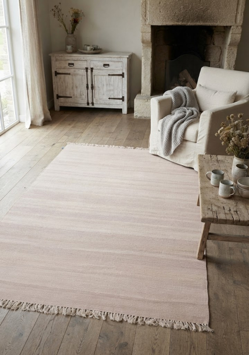 Covor rustic minimalist roz|Covoare naturale premium [2]