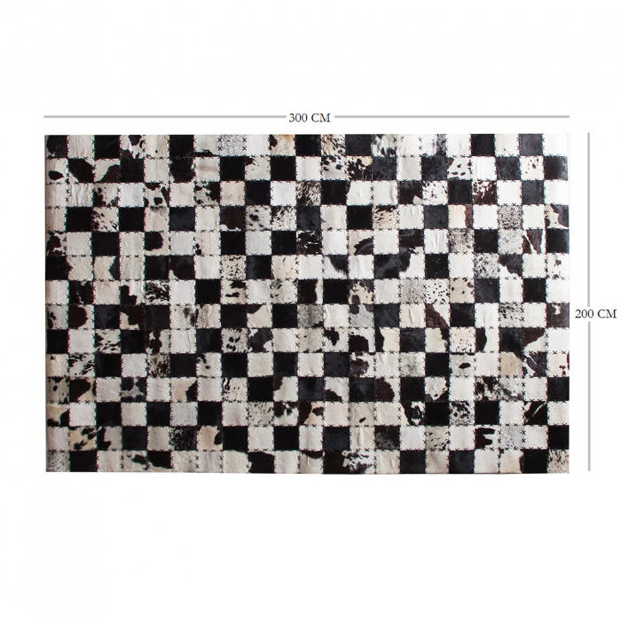 Covor scandinav piele alb negru | Covoare moderne designer [3]