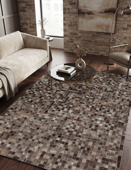 Covor modern din piele patchwork|Covoare din piele premium [2]