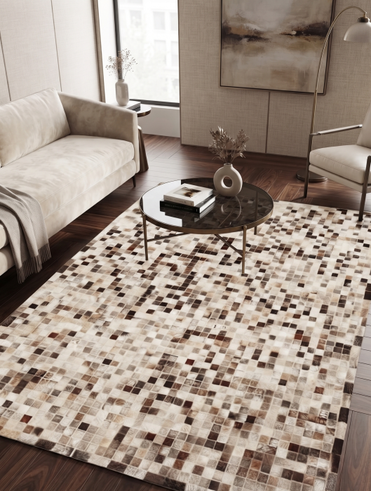 Covor modern din piele patchwork|Covoare din piele premium [2]