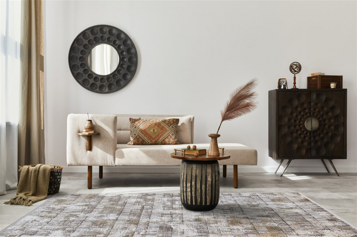 Covor modern minimalist crem verde|Covoare elegante premium [8]