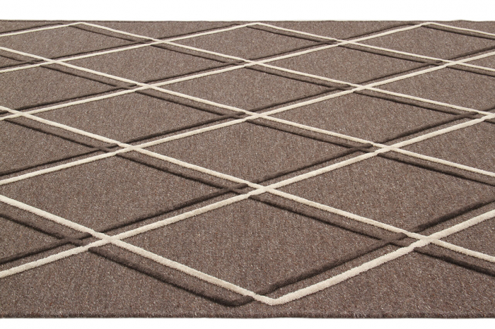 Covor geometric mare tabacco-ivory|Covoare moderne XL cu textura 3D [3]