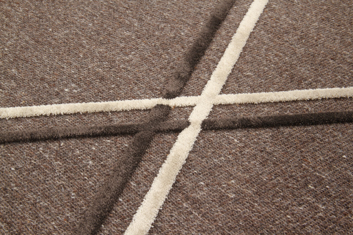 Covor geometric mare tabacco-ivory|Covoare moderne XL cu textura 3D [7]