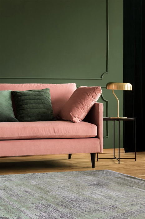 Covor modern impunator gri verde|Covoare elegante premium [8]