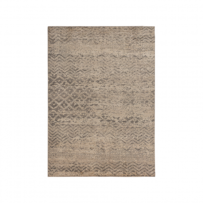 Covor dreptunghiular bej cu model geometric – design elegant și textură moale [1]