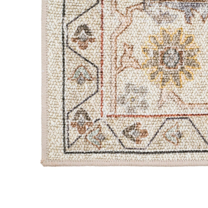 Covor dreptunghiular crem cu model floral clasic 200x300 cm [4]