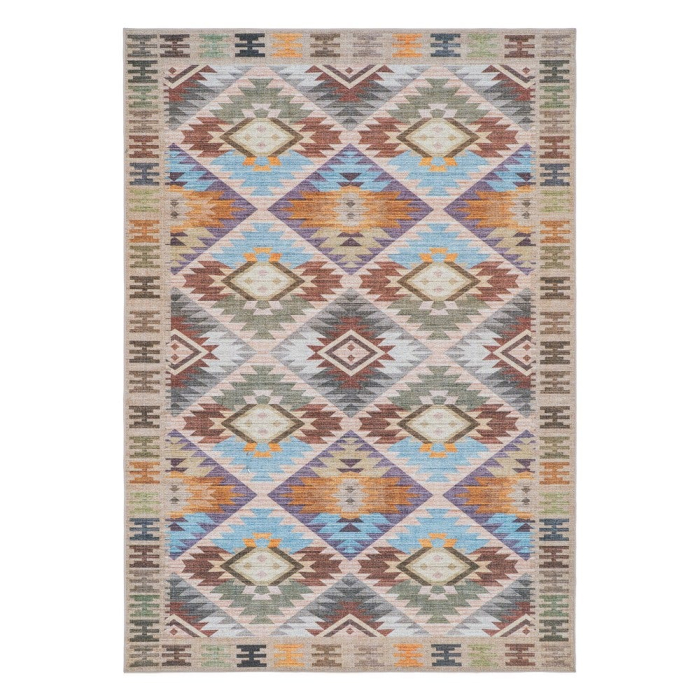 Covor dreptunghiular cu model etnic geometric multicolor Abasí 200x300 cm [7]
