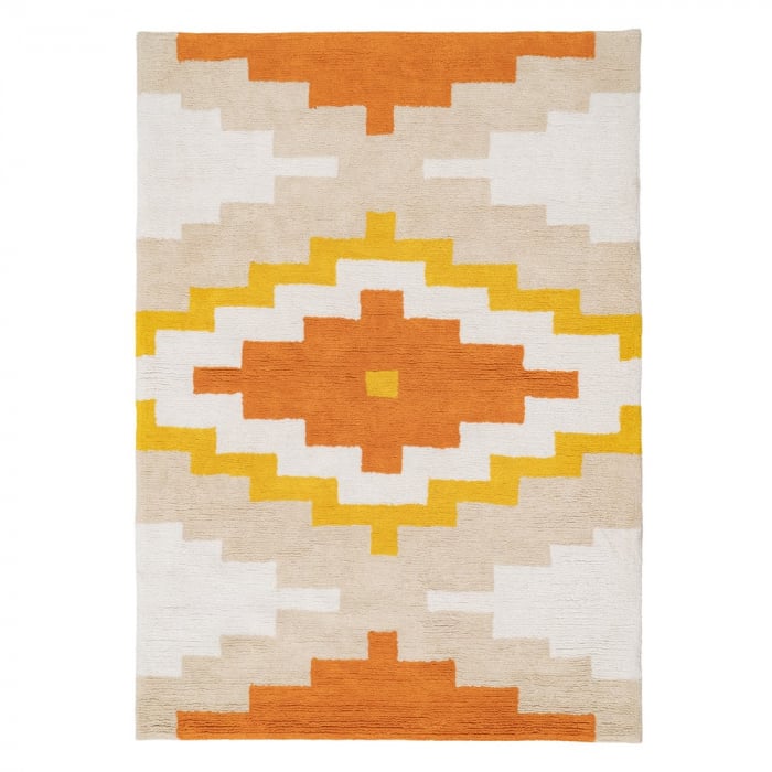 Covor dreptunghiular bumbac Azteca 160x120|Covoare moderne pentru decor boho [1]
