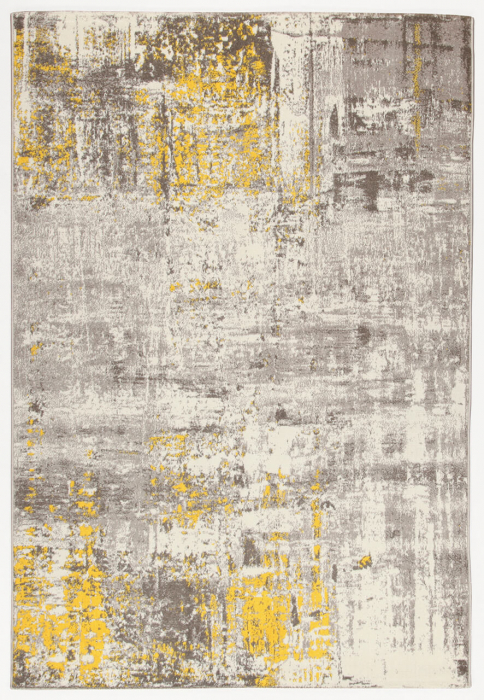 Covor ecru galben pentru living|Covoare vintage moderne [1]