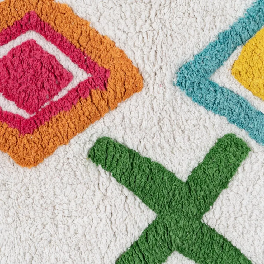 Covor Etnic din Bumbac pentru Camera Copiilor | Design Jucăuș și Colorat | CreativDeco [4]