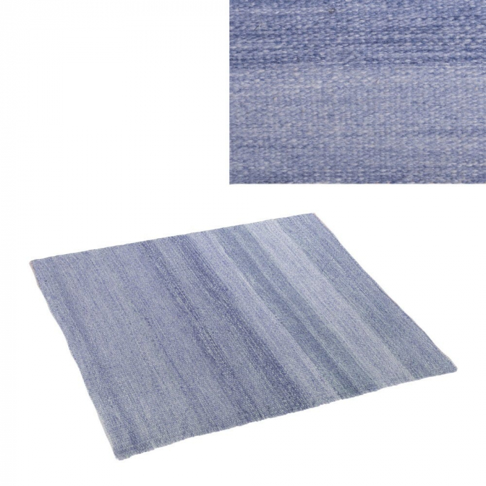 Covor pet reciclat indigo 140x200 – detaliu textură și margine finisată [1]