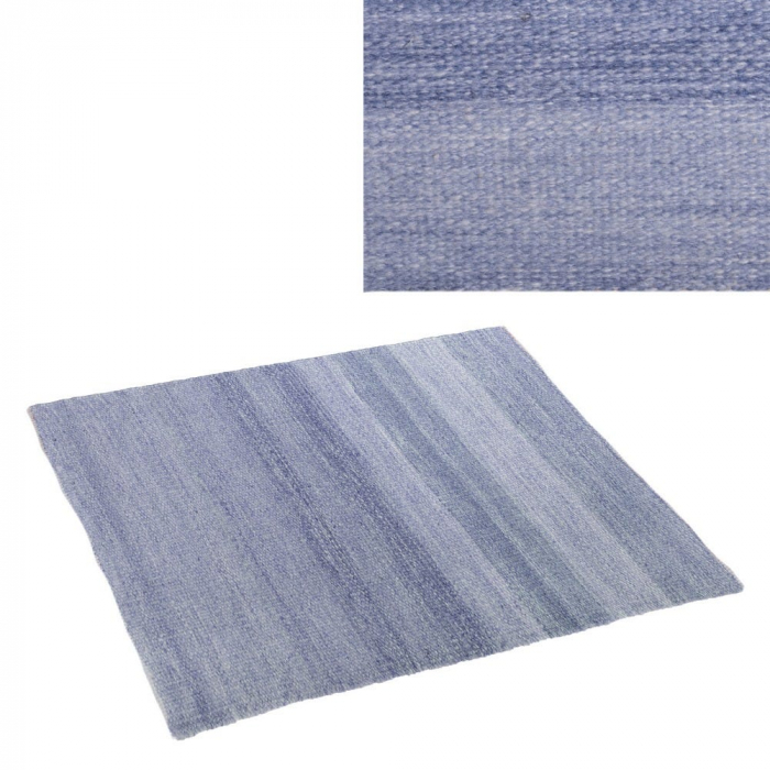 Covor exterior pet reciclat 160x230 – vedere completă, nuanțe indigo și textură melanj [1]