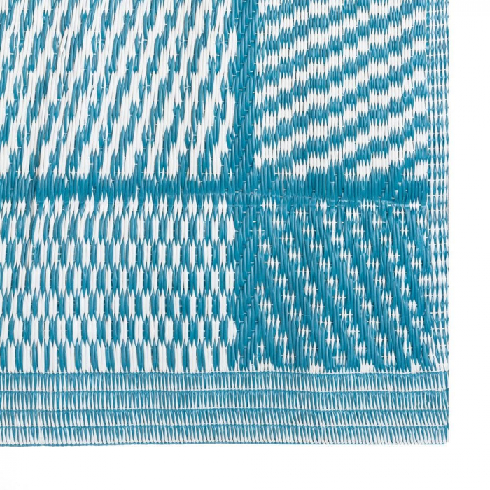 Covor Meis 160x230 – pătrățele alb-albastru, design geometric relaxant [2]