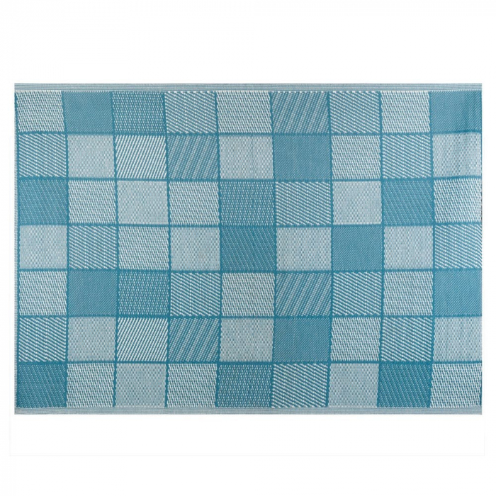 Covor Meis 180x270 – pătrățele alb-albastru, exterior modern [1]