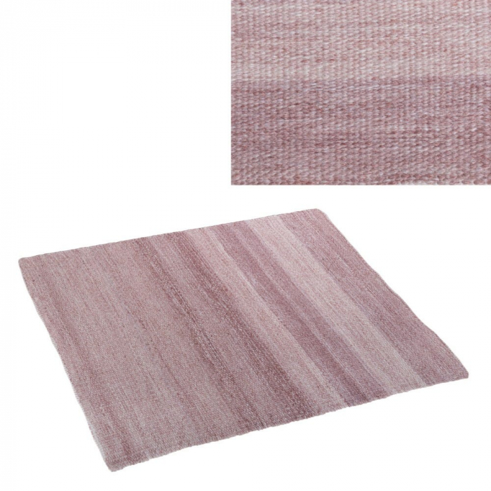 Covor pet reciclat roz prăfuit 160x230 – decor cu mobilier alb și texturi naturale [1]