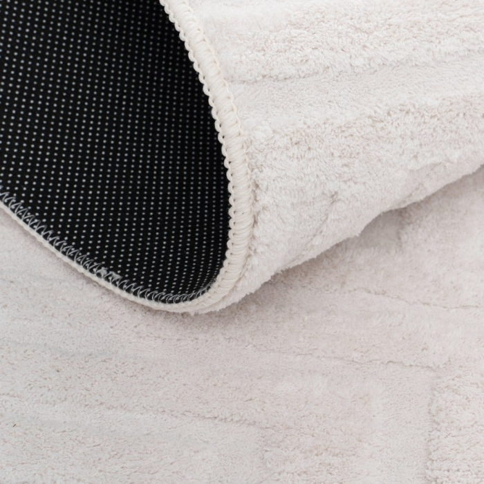 Covor geometric crem in relief | Covoare elegante [2]