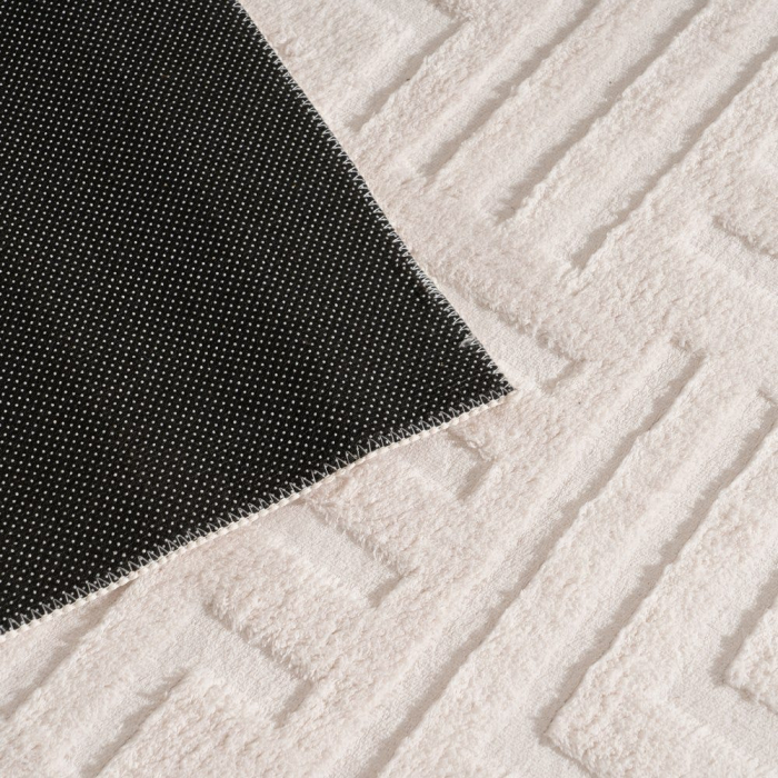 Covor geometric crem in relief | Covoare elegante [5]