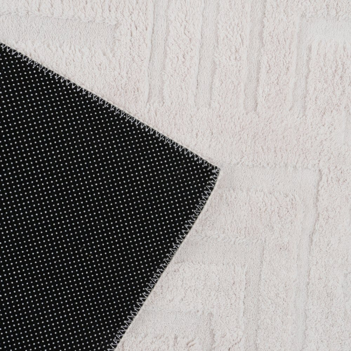 Covor geometric crem in relief | Covoare elegante [4]