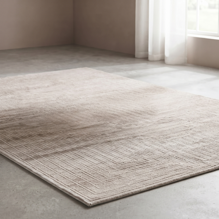 Covor geometric din poliester reciclat cu efect de relief [2]
