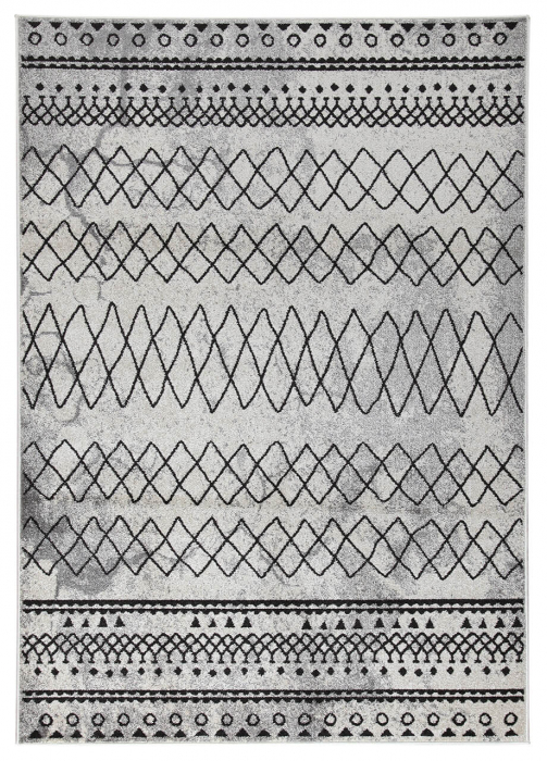 Covor geometric gri modern|Covoare contemporane design [1]