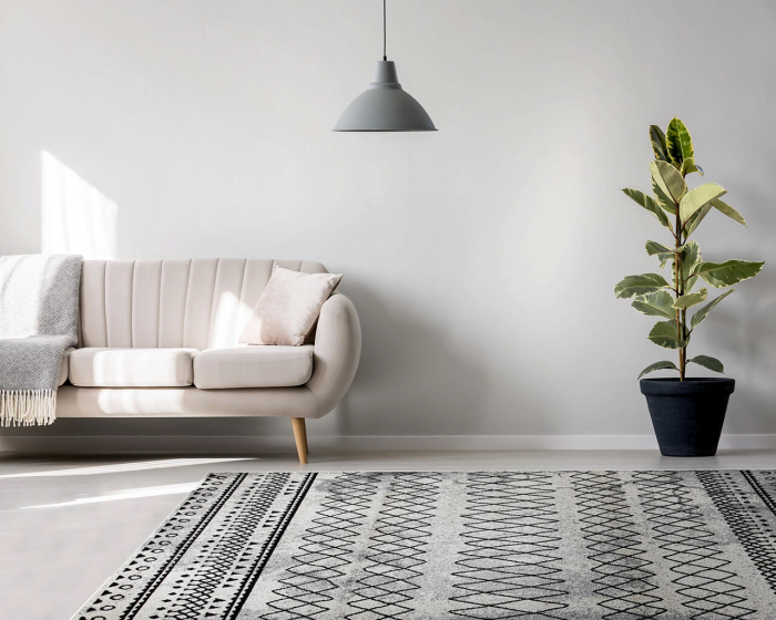 Covor geometric gri modern|Covoare contemporane design [7]