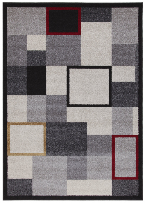 Covor geometric tricolor Casa|Covoare moderne contemporane [1]