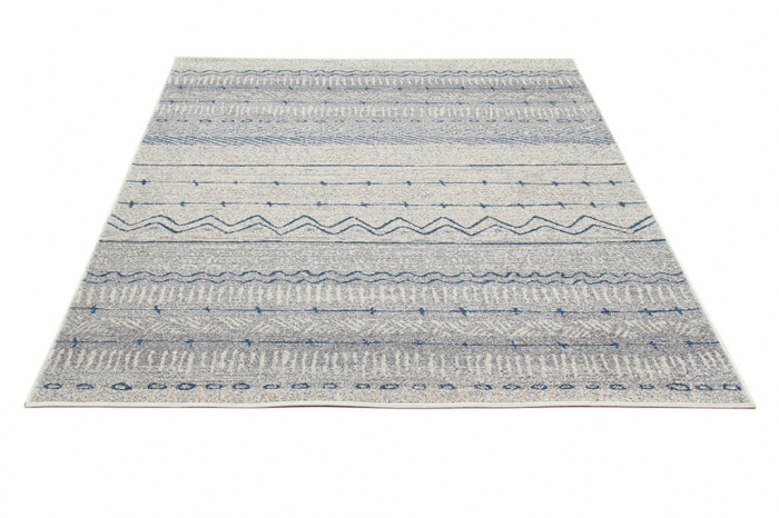 Covor geometric ivory-albastru Casa|Covoare moderne contemporane [6]