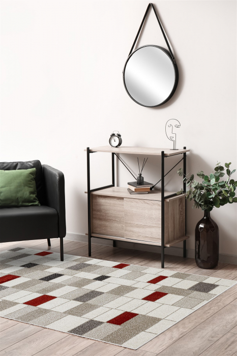 Covor modern geometric ivory|Covoare moderne premium [8]
