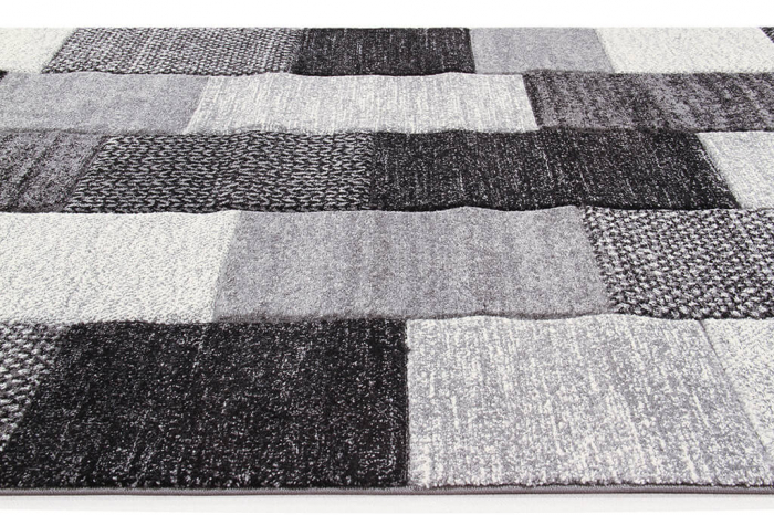 Covor geometric Ray negru-gri mic|Covoare moderne pentru hol [3]