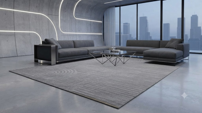 Covor modern futurist gri|Covoare moderne premium [2]