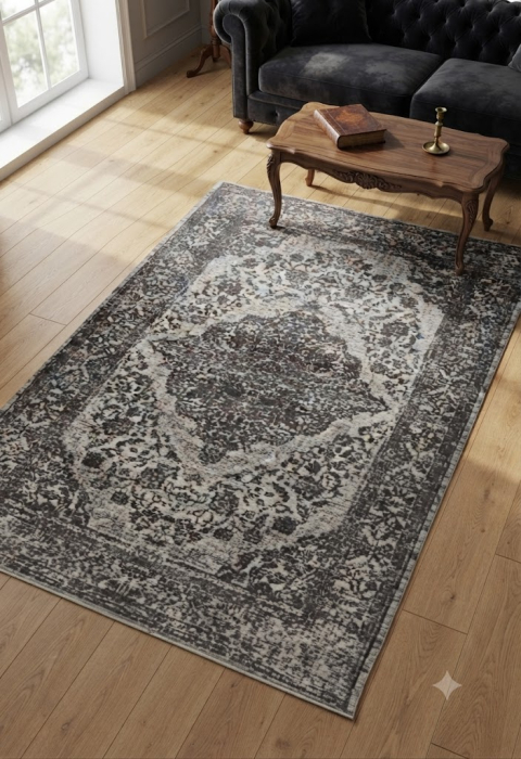 Covor in nuante inchise pentru living|Covoare vintage moderne [2]