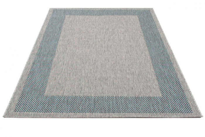 Covor modern geometric albastru-gri|Covoare versatile premium [2]