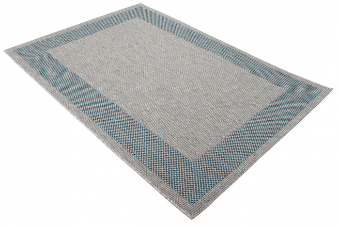 Covor modern geometric albastru-gri|Covoare versatile premium [3]