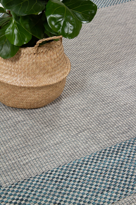 Covor modern geometric albastru-gri|Covoare versatile premium [6]